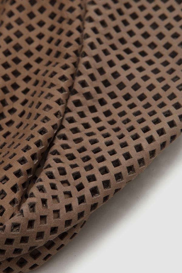 Sportivo Store Washed Leather Mesh Tote S Beige