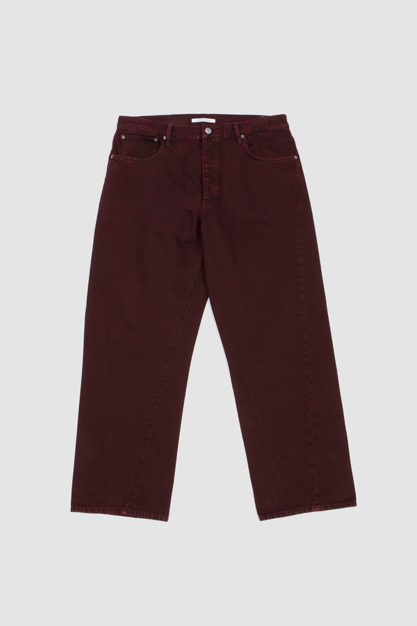 sportivo store Wide Twist Jeans Dark Wine Dyed