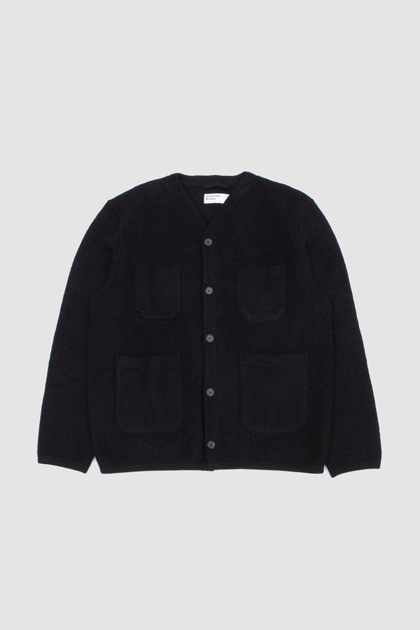 sportivo store Wool Fleece Cardigan Black