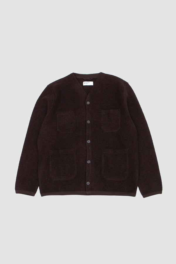 sportivo store Wool Fleece Cardigan Brown
