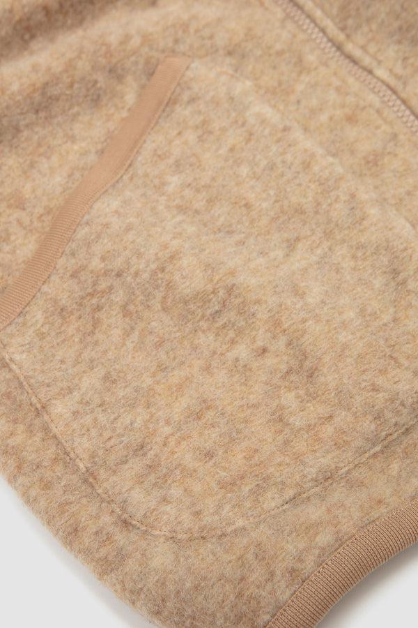 Sportivo Store Wool Fleece Zip Waistcoat Fawn