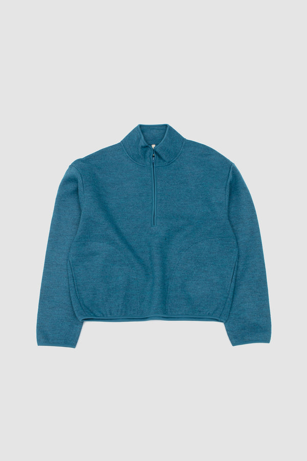 sportivo store Wool Half Zip Ice Blue