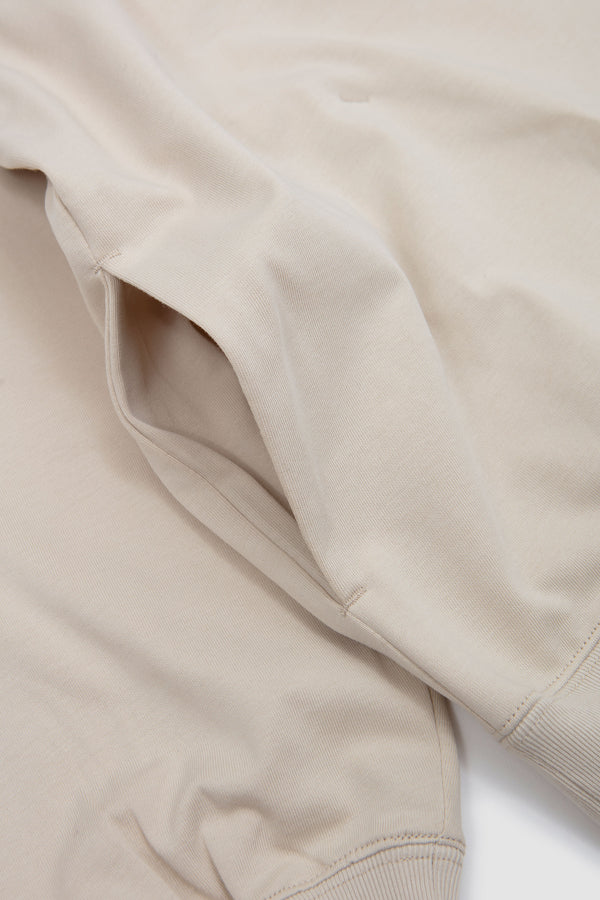 Sportivo Store Zip Up Cotton Jumper Light Beige