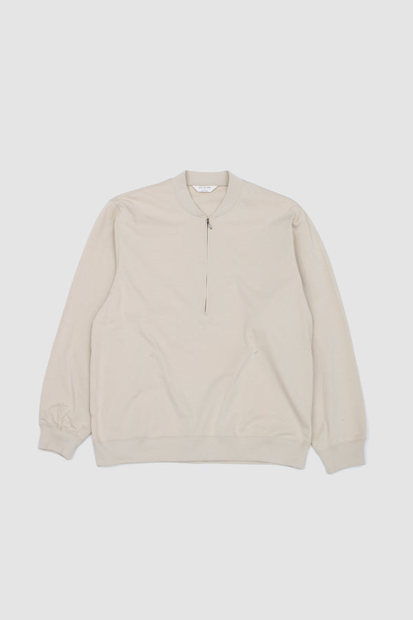 sportivo store Zip Up Cotton Jumper Light Beige