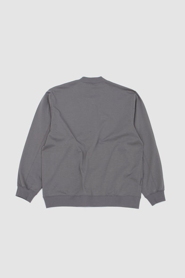 Sportivo Store Zip Up Cotton Jumper Slate Grey