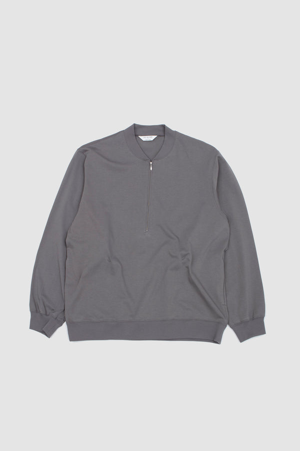 sportivo store Zip Up Cotton Jumper Slate Grey