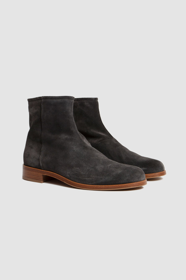 Sportivo Store Zipper Boot In Suede Black