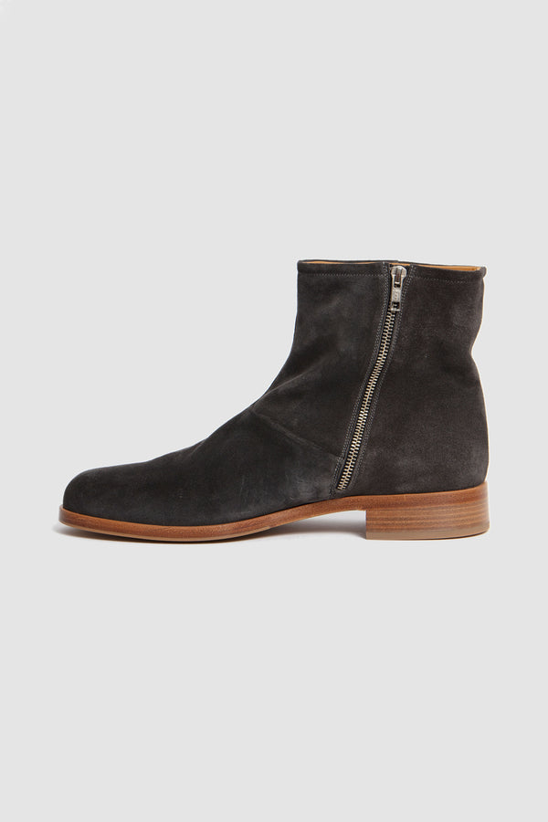 Sportivo Store Zipper Boot In Suede Black
