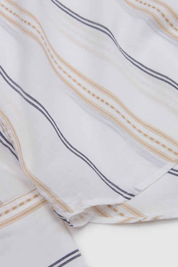 Sportivo Store Square Pocket Shirt Hendrix Stripe Ecru/ Navy/ Sand