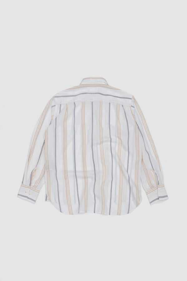 Sportivo Store Square Pocket Shirt Hendrix Stripe Ecru/ Navy/ Sand