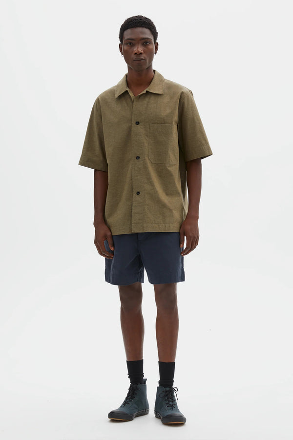 Sportivo Store SS PJ Shirt Dry Cotton End On End Moss
