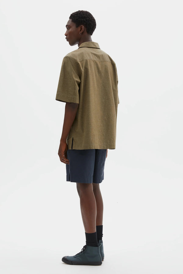 Sportivo Store SS PJ Shirt Dry Cotton End On End Moss