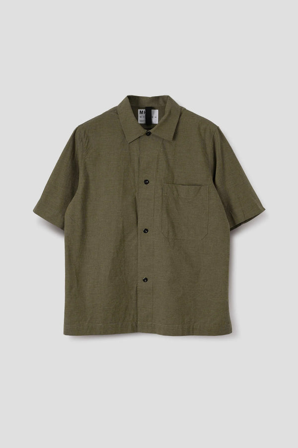 Sportivo Store SS PJ Shirt Dry Cotton End On End Moss