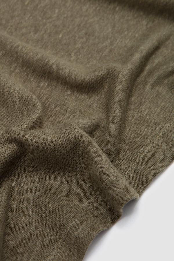 Sportivo Store SS Tee Garment Dye Linen Burnt Olive