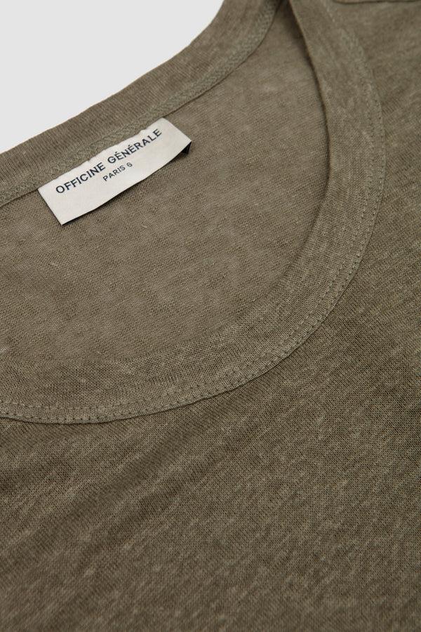 Sportivo Store SS Tee Garment Dye Linen Burnt Olive