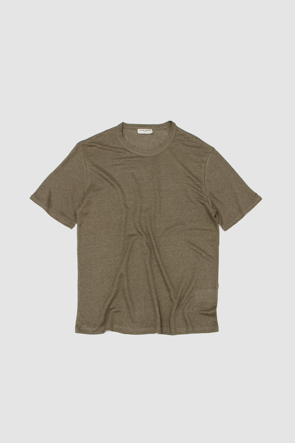 sportivo store SS Tee Garment Dye Linen Burnt Olive