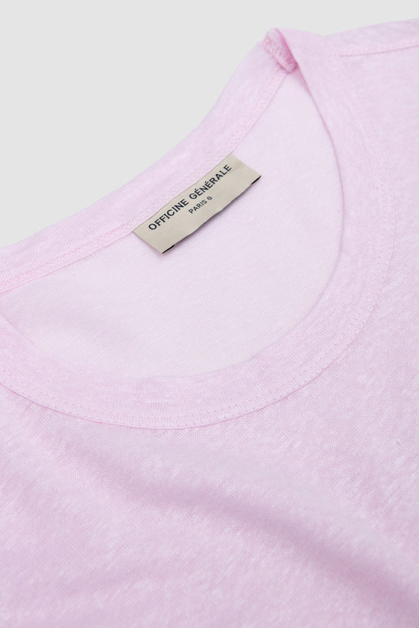Sportivo Store SS Tee Garment Dye Linen Pink Pastel