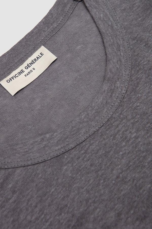 Sportivo Store SS Tee Garment Dye Linen Smoked Pearl
