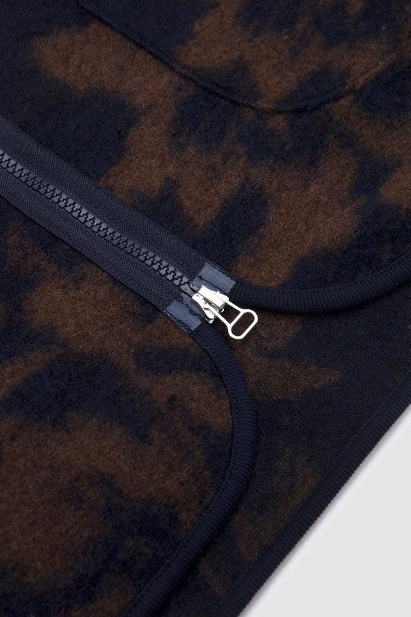 Sportivo Store Studio Fleece Zip Liner Jacket Navy/ Brown