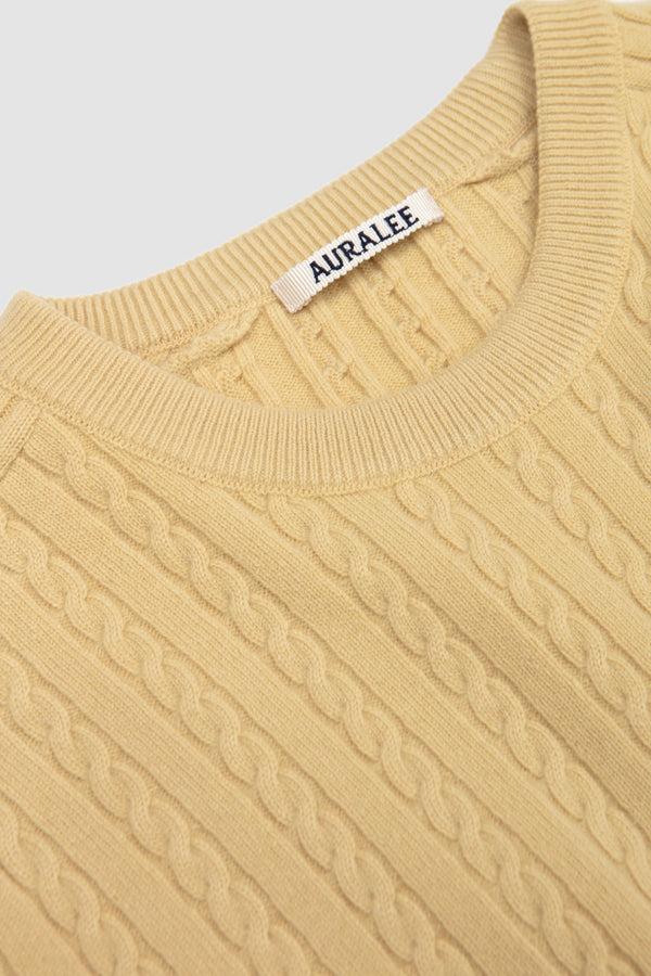 Sportivo Store Super Fine Wool Aran Knit Yellow/Beige
