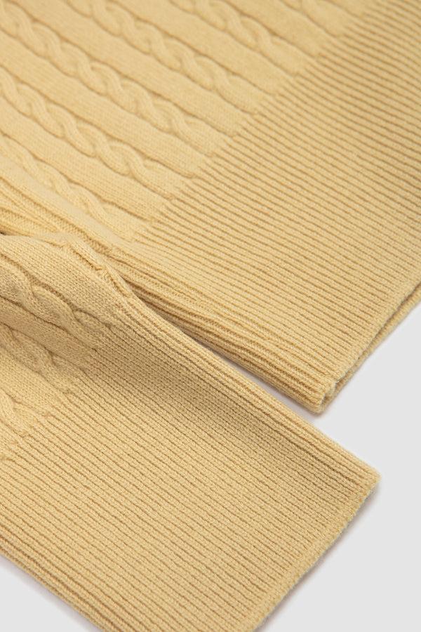 Sportivo Store Super Fine Wool Aran Knit Yellow/Beige