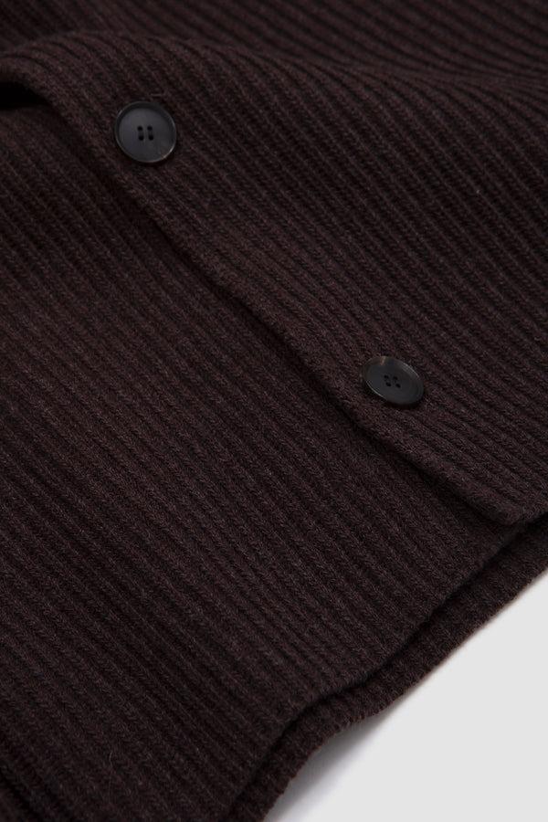 Sportivo Store Super Fine Wool Shirt Cardigan Brown