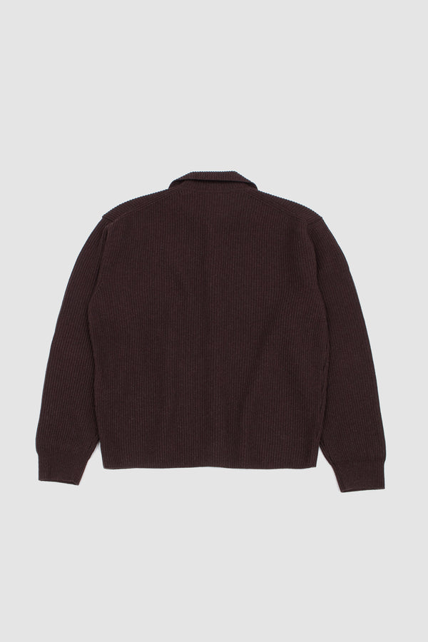 Sportivo Store Super Fine Wool Shirt Cardigan Brown