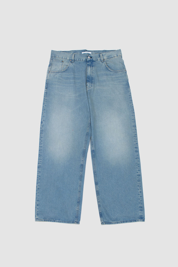 sportivo store Super Wide Cinch Jeans Mid Blue Vintage