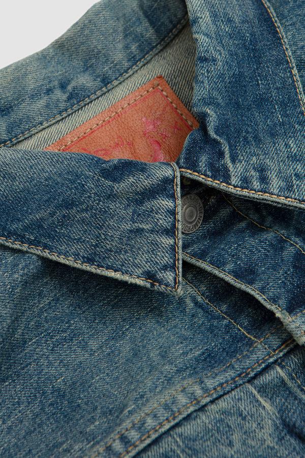 Sportivo Store Type1 40's Pleated Front Blouse Denim Used Wash