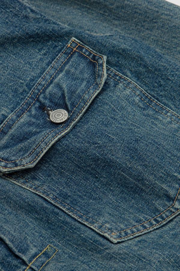 Sportivo Store Type1 40's Pleated Front Blouse Denim Used Wash