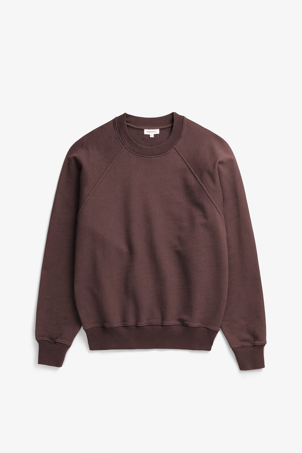 Sportivo Store Tyr Relaxed Organic Loopback Raglan Crew Sweatshirt Mahogany