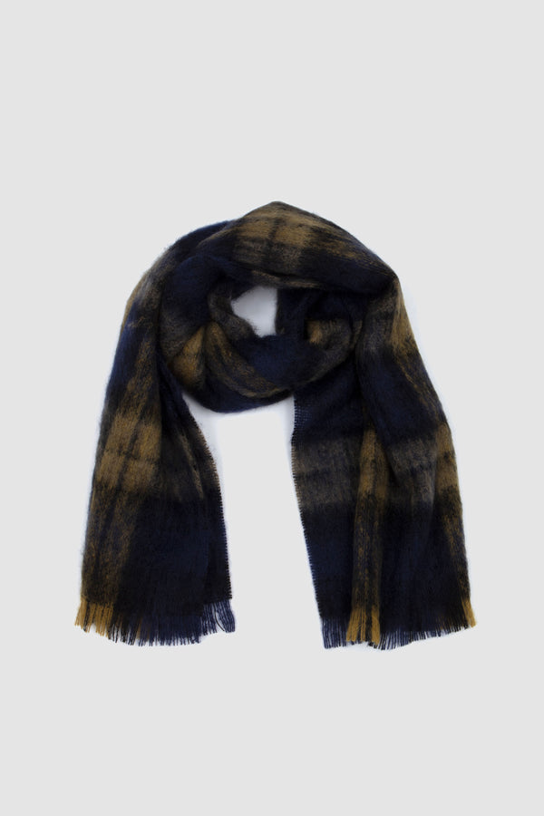 Sportivo Store University Giant Scarf Navy/ Ochre Tartan