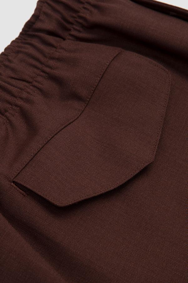 Sportivo Store Wool Kid Mohair Hop Sack Shorts Burgundy