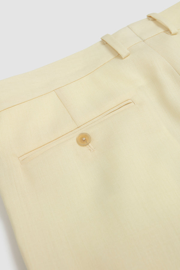 Sportivo Store Wool Kid Mohair Hop Sack Two Tuck Slacks Ivory White