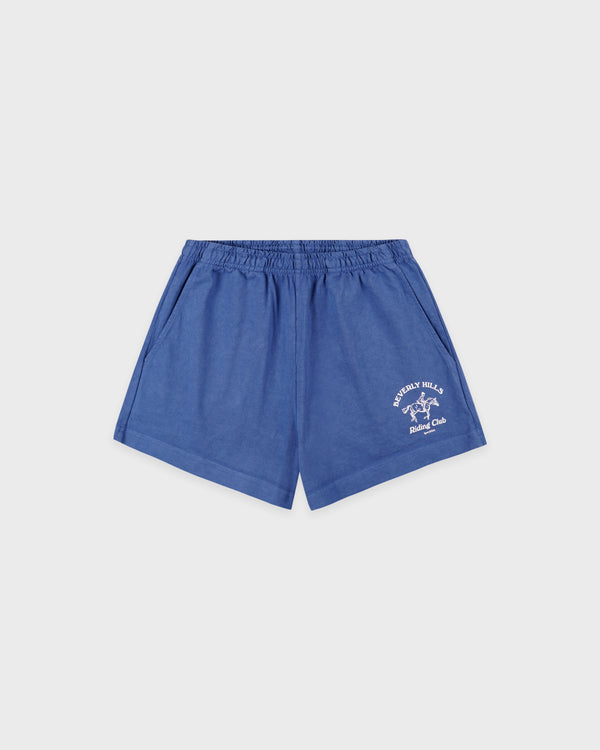 sporty & rich BH Riding Club Disco Short - Pier Blue/White