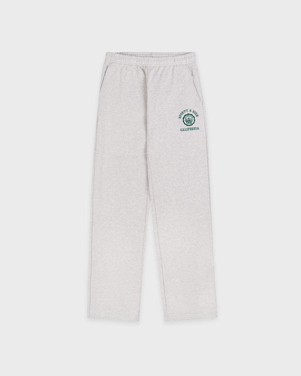 sporty & rich California Emblem Wide Sweatpant - Heather Gray/Forest