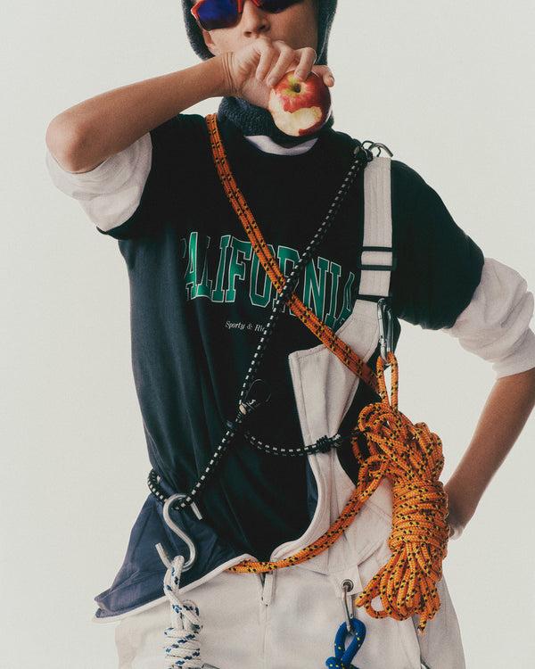 Sporty & Rich California T-Shirt - Faded Black/Spring Green