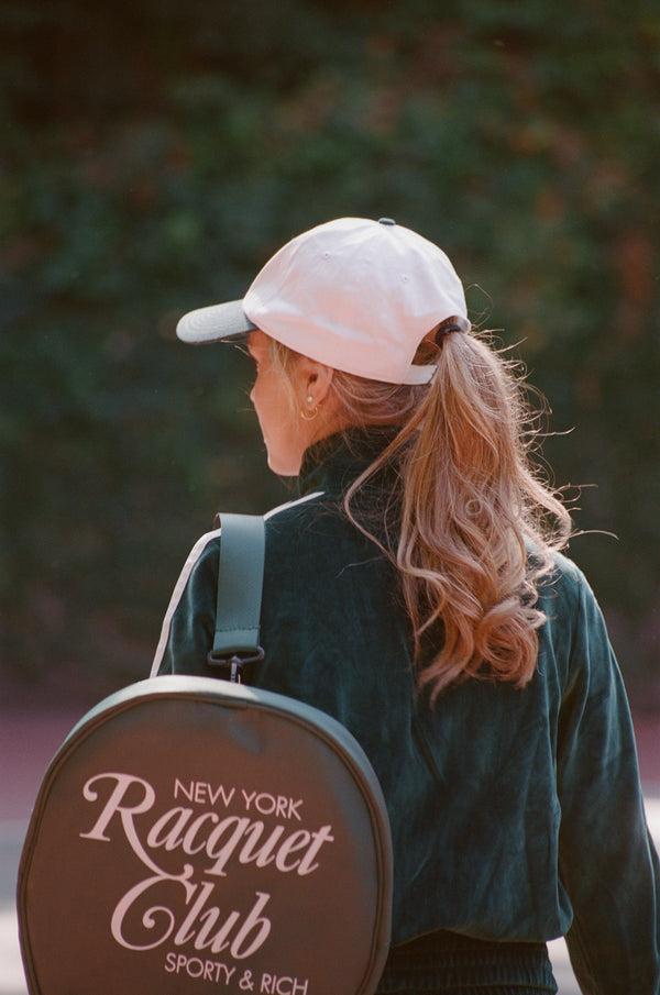 Sporty & Rich Crown Tennis Elio Velour Track Jacket - Forest/Ecru