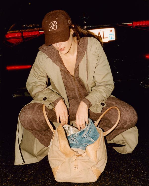 Sporty & Rich Faubourg Cableknit Wool Cashmere Zip Hoodie - Chocolate/Cream