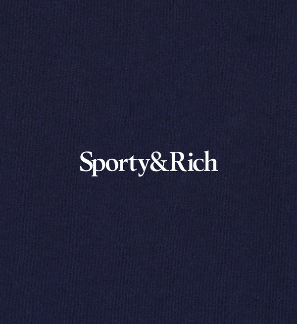 Sporty & Rich Health Is Wealth T-shirt - Navy/White/Fire Red