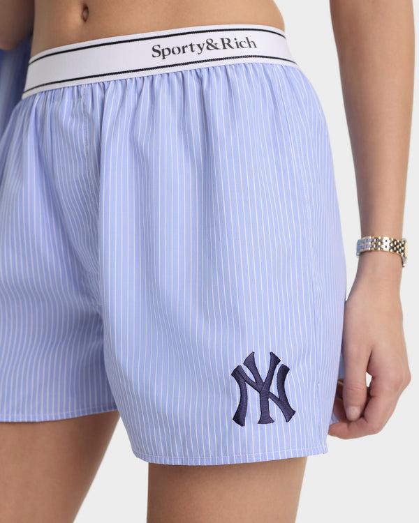 Sporty & Rich Heritage Yankees Serif Boxer - Blue Stripe/Navy