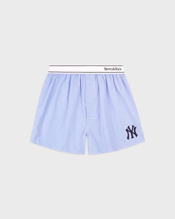sporty & rich Heritage Yankees Serif Boxer - Blue Stripe/Navy