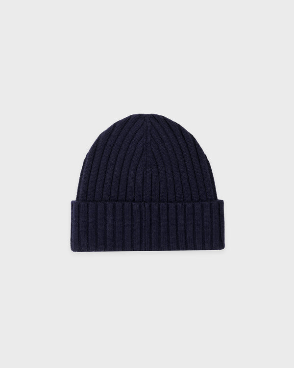 Sporty & Rich Heritage Yankees Serif Cashmere Beanie - Navy/White