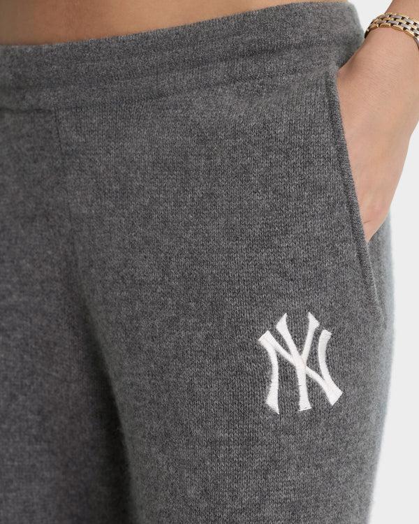 Sporty & Rich Heritage Yankees Serif Cashmere Trousers - Dark Grey/White