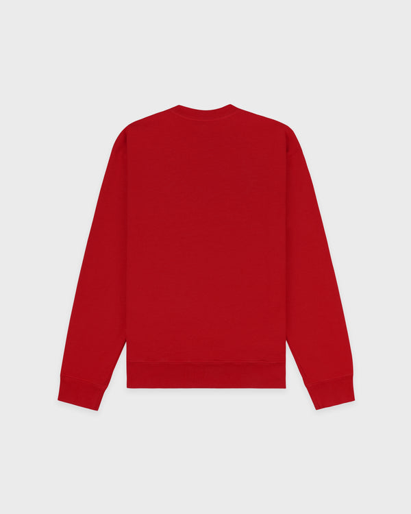 Sporty & Rich Nautical Embroidered Crewneck - Ruby/Navy