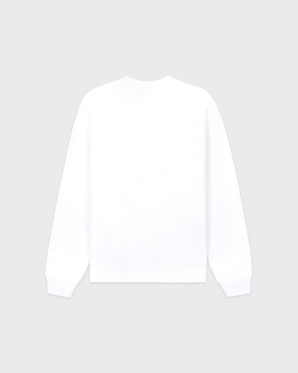 Sporty & Rich Nautical Embroidered Crewneck - White/Navy/Ruby