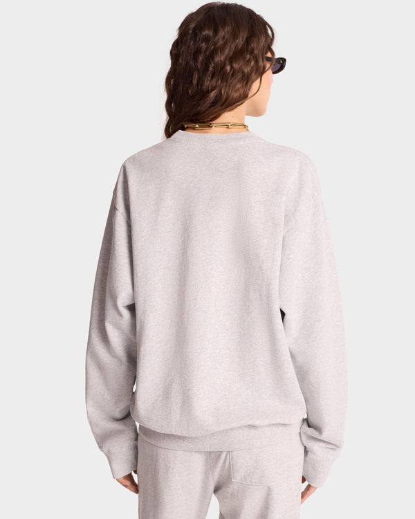 Sporty & Rich NY Health Club Crewneck - Heather Gray/Navy