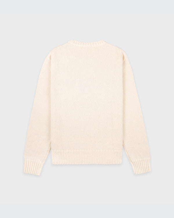 Sporty & Rich S&R Nautical Cotton Sweater Men - Ecru/Navy