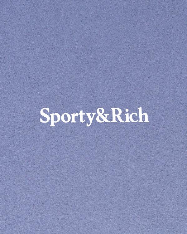 Sporty & Rich Serif Logo Active Short - Colony Blue/White