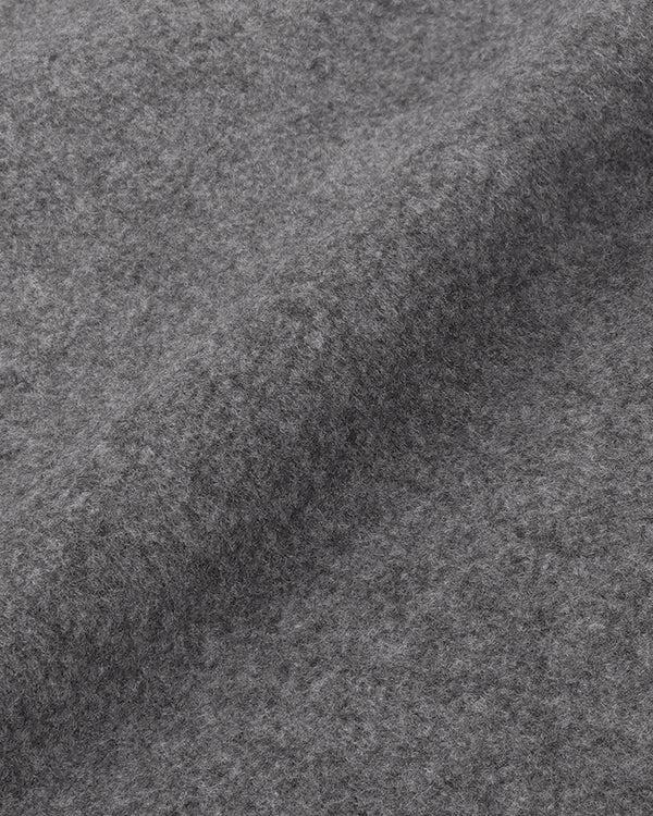 Sporty & Rich Serif Logo Zipped Polar Fleece - Cool Gray/White